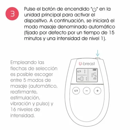 500 Cosmetics U-Breast Electrostimulation System for Bust Firming 250ml Gel