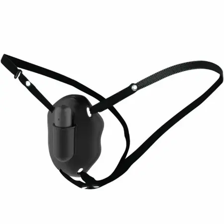 Pretty Love Carter Adjustable Vibrating Intimate Harness, 12 Modes, USB, Black