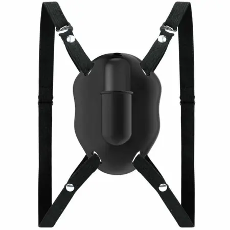 Pretty Love Carter Adjustable Vibrating Intimate Harness, 12 Modes, USB, Black