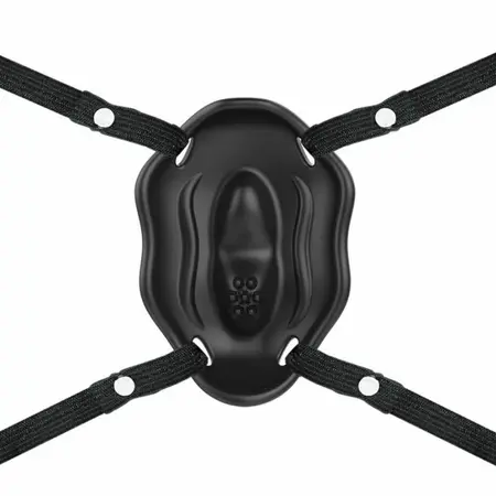 Pretty Love Carter Adjustable Vibrating Intimate Harness, 12 Modes, USB, Black