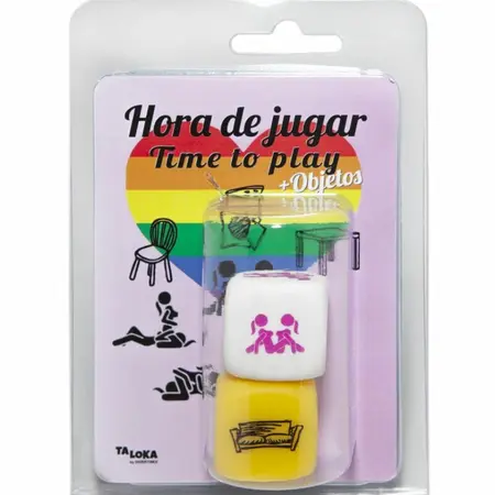 Taloka Couple’s Game Dice Set - Position & Location, 30mm Colored Cubes