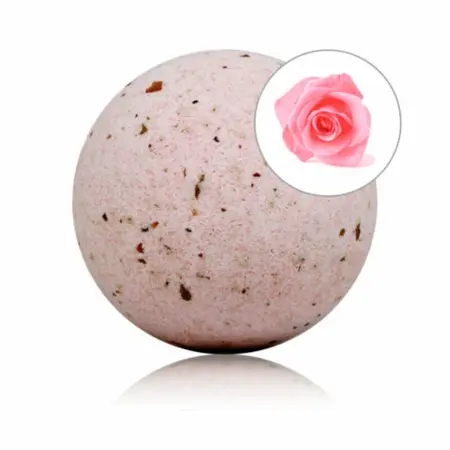 TALOKA Ruža Bath Bomb sa Prirodnim Laticama i Slatkim Cvetnim Mirisom 140g