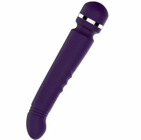 Nalone Yoni Dvostrani Silikonski Masažer 230mm, 7 Modova, Ljubičasta