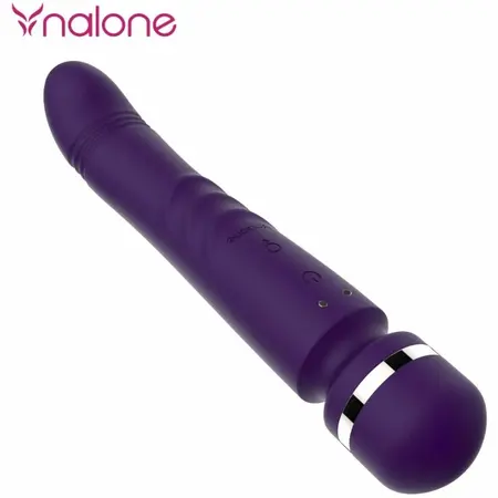 Nalone Yoni Dvostrani Silikonski Masažer 230mm, 7 Modova, Ljubičasta