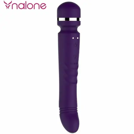 Nalone Yoni Dvostrani Silikonski Masažer 230mm, 7 Modova, Ljubičasta