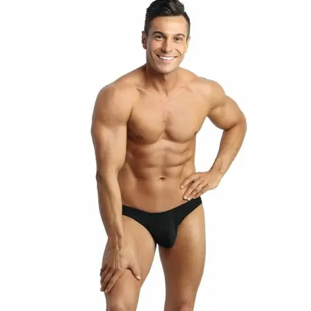 ANAIS MEN Petrol Microfiber String XL - Comfort Fit, Black