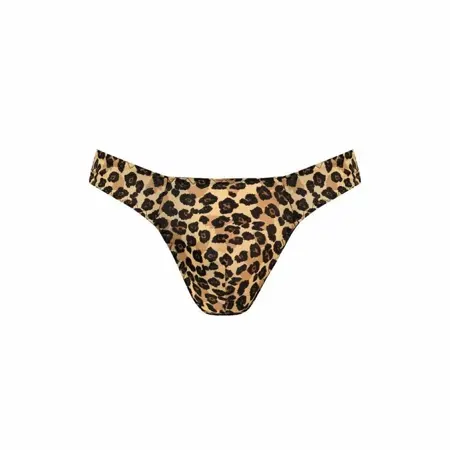 Anais Men Mercury String S - Animal Print Soft Microfiber Briefs