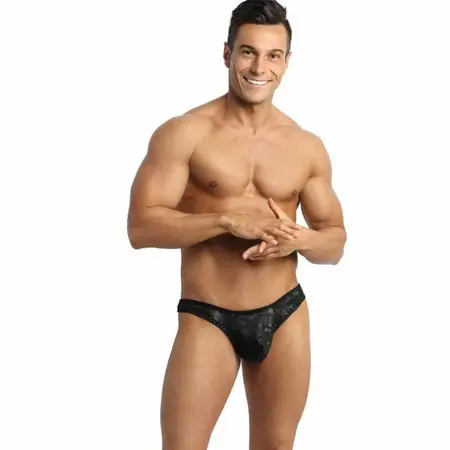 Anais Men Electro String S - Soft Microfiber Thong with Military Print