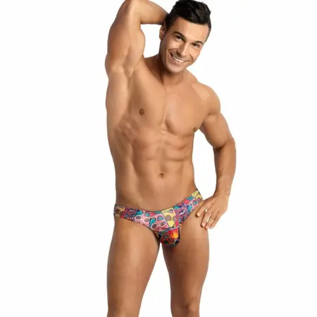 Anais Men Comics String M - Comfortable Men's Thong with Comic Print