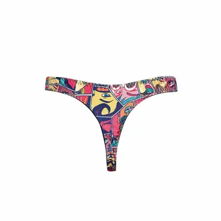 Anais Men Comics Thong S - Soft Microfiber, Colorful Print, Size S
