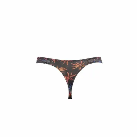 ANAIS Men CHILL String S - Black Mesh Thong with Colorful Print