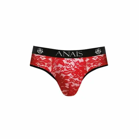 ANAIS MEN Brave Red Lace Thong S - Elegant Floral Pattern, Comfort Fit