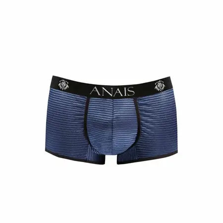 ANAIS MEN Naval Boxer L - Navy Blue Satin Stripe, Sporty Fit