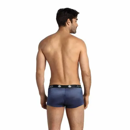 ANAIS MEN Naval Boxer M - Navy Blue with Satin Stripes, Sporty Fit