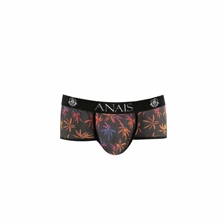 Anais Men CHILL Boxer Brief XL - Sporty Fit, Black, Palm Print