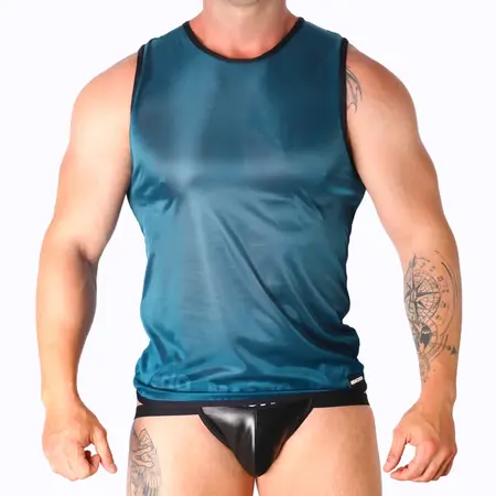 MACHO Green Sports T-Shirt S/M - Lightweight Stretch Polyamide