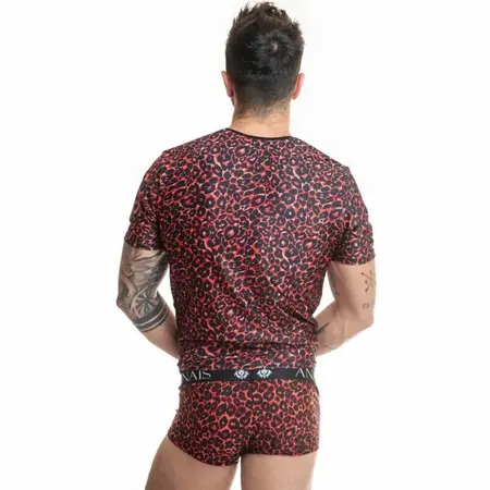 Anais Men Tribal T-Shirt XL - Crvena mikrofibra sa zivotinjskim printom, savrsen kroj