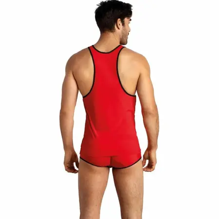 ANAIS Men SOUL Top XL Crvena mikrofibra bez rukava atletski kroj