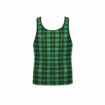 ANAIS MEN Magic Top XL Green & Black Lycra Checkered Briefs