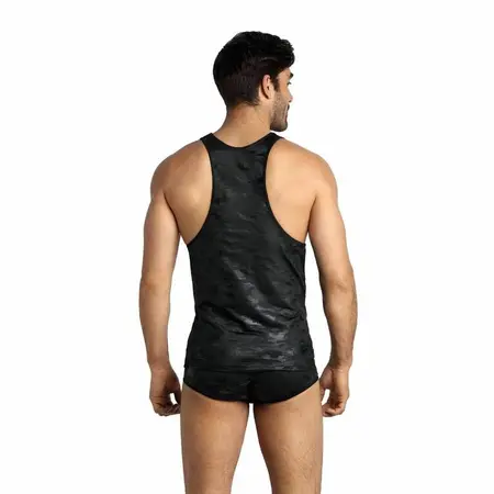 ANAIS MEN Electro Top M Military Print Soft Microfiber Sleeveless