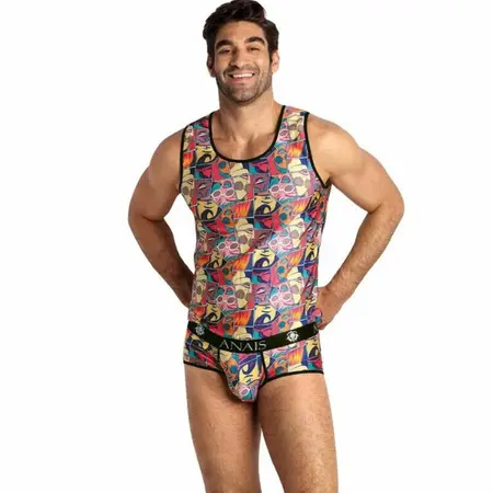 Anais Men Comics Top S - Bezelna pripijena moderna print majica