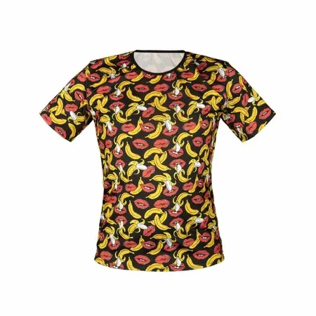 Anais Men Banana Print Likra Majica S - Meka, Pripijena, Evropski Dizajn