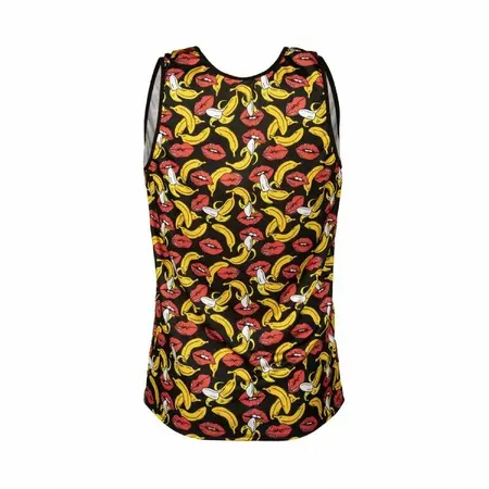 ANAIS MEN Banana Print Top Bez Rukava XL - Meka Likra, Evropski Dizajn