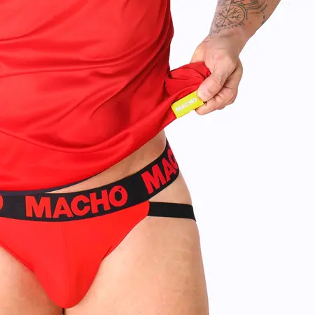 MACHO Performance Red T-Shirt L/XL - Lightweight Sport Design
