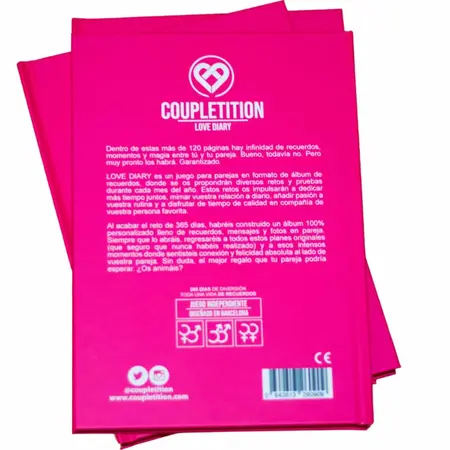 Coupletition Love Diary Hardcover Album - 12-Month Couples Memory Book