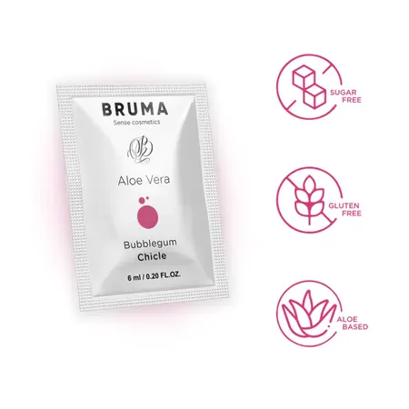 BRUMA Aloe Vera Gel za Klizanje na Vodenoj Bazi Bubblegum 6ml Hidrirajuća Formula