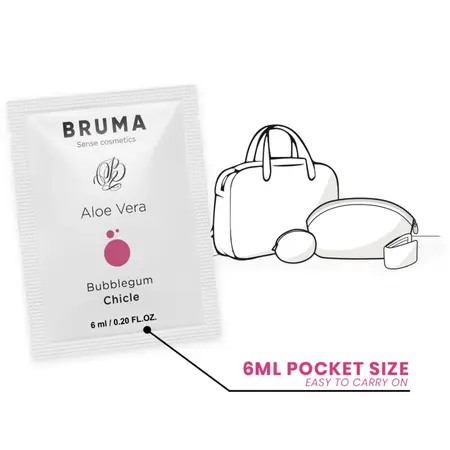 BRUMA Aloe Vera Gel za Klizanje na Vodenoj Bazi Bubblegum 6ml Hidrirajuća Formula
