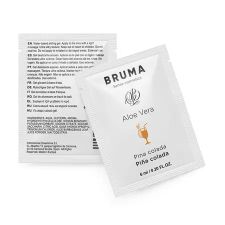 BRUMA Aloe Vera Gel za Klizanje na Vodenoj Bazi 6ml Aroma Pina Kolada