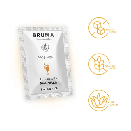 BRUMA Aloe Vera Gel za Klizanje na Vodenoj Bazi 6ml Aroma Pina Kolada