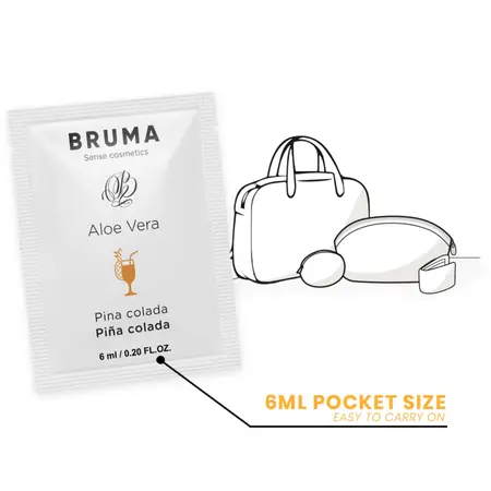 BRUMA Aloe Vera Gel za Klizanje na Vodenoj Bazi 6ml Aroma Pina Kolada