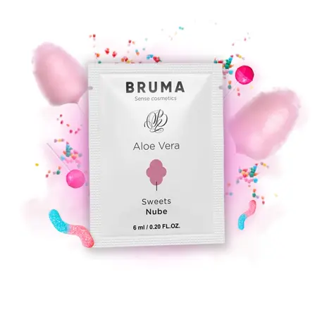 BRUMA Aloe Vera Gel za Klizanje na Vodenoj Bazi 6ml - Aroma Slatkiša, Putna Veličina
