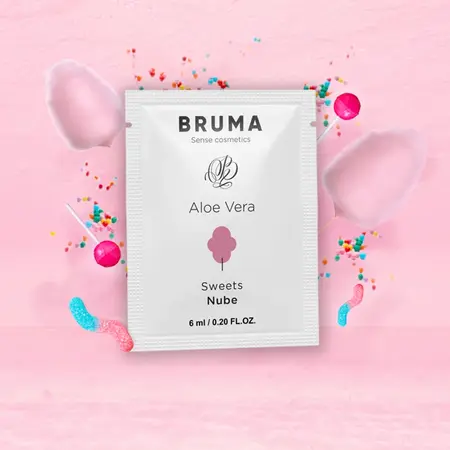BRUMA Aloe Vera Gel za Klizanje na Vodenoj Bazi 6ml - Aroma Slatkiša, Putna Veličina