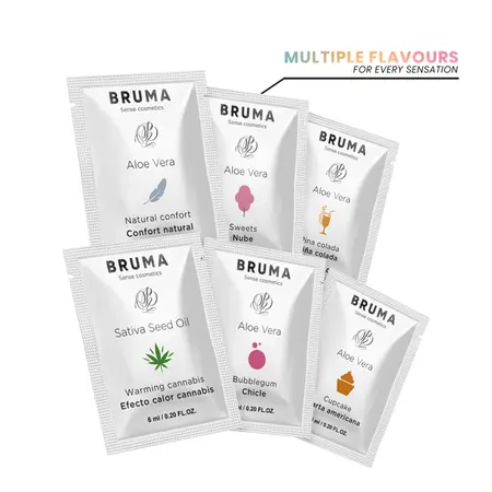 BRUMA Aloe Vera Gel za Klizanje na Vodenoj Bazi 6ml - Aroma Slatkiša, Putna Veličina