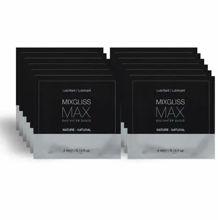 Mixgliss Max Lubrikant na Vodenoj Bazi Bez Mirisa 12x4ml Jednokratno Pakovanje