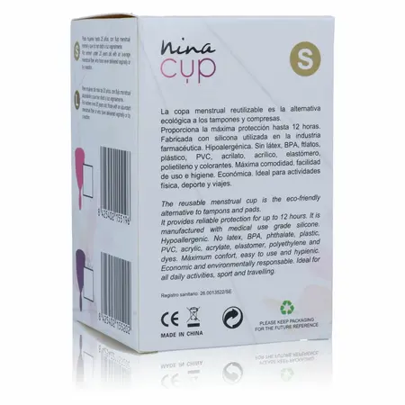 Nina Kiki Menstrualna Čaša Roze Veličina S Medicinski Silikon Ekološka