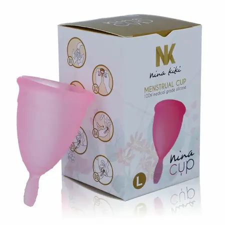 Nina Kiki Menstrualna Čaša Roze Veličina L Medicinski Silikon Ekološka