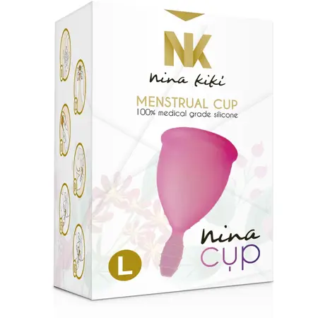 Nina Kiki Menstrualna Čaša Roze Veličina L Medicinski Silikon Ekološka