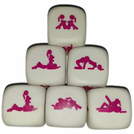 Diablo Picante Kamasutra Igra Kockama za Devojke - 30mm Bela Zabavna Kocka