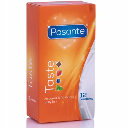 Pasante Flavors 12-Paket Šareni Aromatizovani Kondomi Asortiman 53mm CE