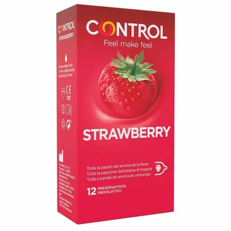 Control Adapta Strawberry 12 kom - Anatomski, Aromatizovani, 54 mm Kondomi