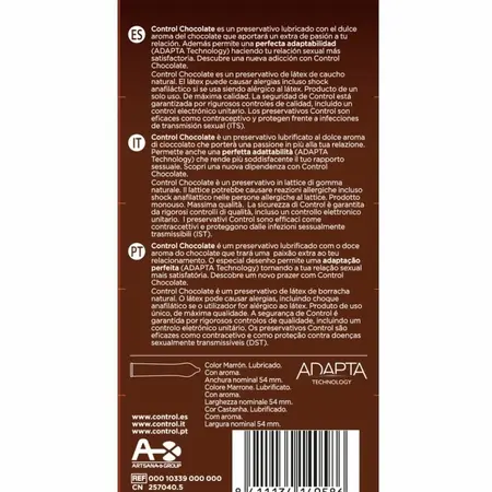 CONTROL Adapta Chocolate Aromatizovani Anatomski Lateks Kondomi 12kom