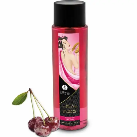 Shunga Gel za Kupanje i Tusiranje Frosted Cherry 370ml - Blaga Veganska Formula