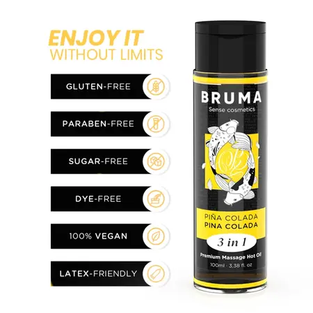 BRUMA Premium 3-u-1 Ulje za Masazu Pina Colada Miris 100ml Veganska Formula