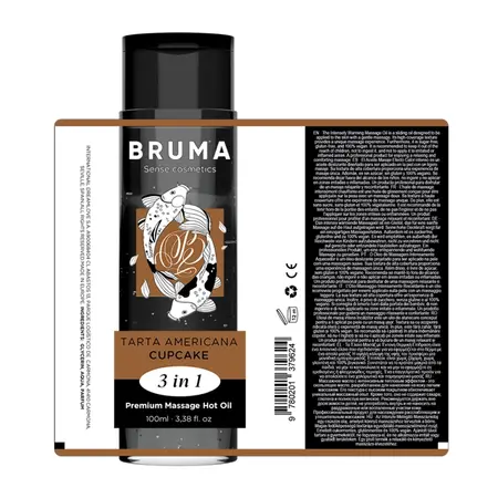 BRUMA Premium 3-u-1 Ulje za Masazu Miris Cupcake 100 ml - Formula Zagrevanja
