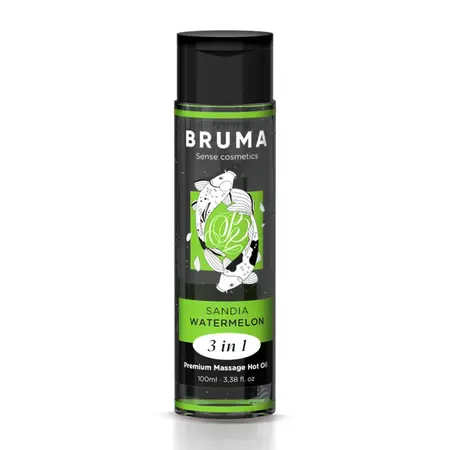BRUMA Premium 3-u-1 Masažno ulje Lubenica – Zagrevajuće, Vegansko 100ml