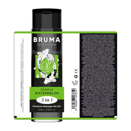 BRUMA Premium 3-u-1 Masažno ulje Lubenica – Zagrevajuće, Vegansko 100ml